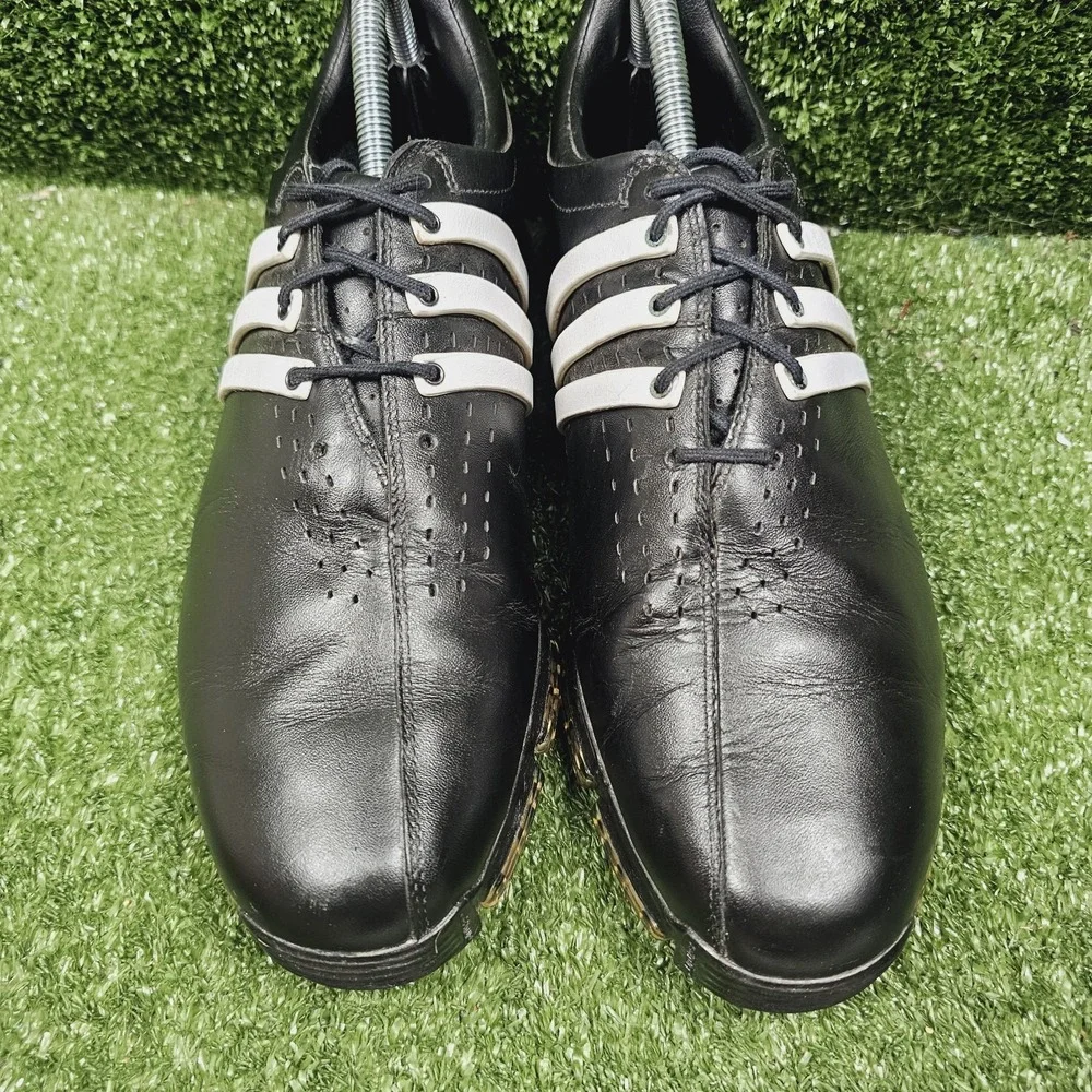 Adidas Tour 360 LTD Black Leather Athletic Golf Spiked Sneakers Mens Size‎ 9.5